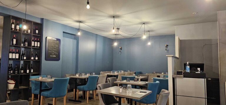 Salle BHV - ambiance bleue